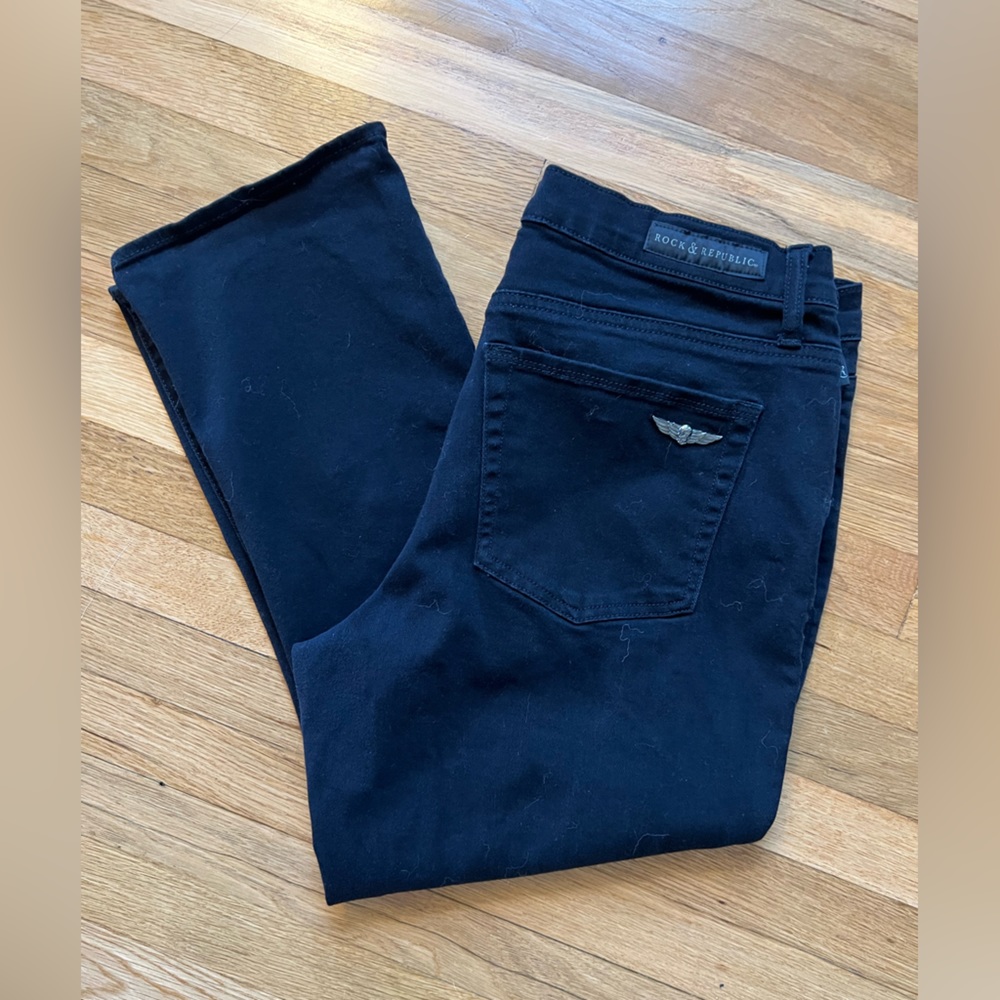 Rock & Republic Blue Ankle Skinny Jeans